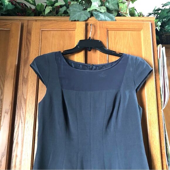 Adrianna Papell Classic Scoop Neck Cap Sleeve Sheath Dress - 12 - Picture 3 of 13
